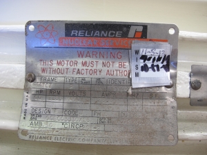 MOTOR, ELECTRIC TYPE, 60 HORSEPOWER, 460V 60HZ ELEC RATING, 1185 RPM, 444TCZ FRAME, 73.8 AMPS, ENCLOSED ENCLOSURE, CONTINUOUS DUTY, 1.15 5F@1195 FPM AIR SERVICE FACTOR. INSULATION TYPE RNCLASS II 264W, 120V HEATER, PART # 600287-26R (W-44) LOADING & HANDLING FEE $15-